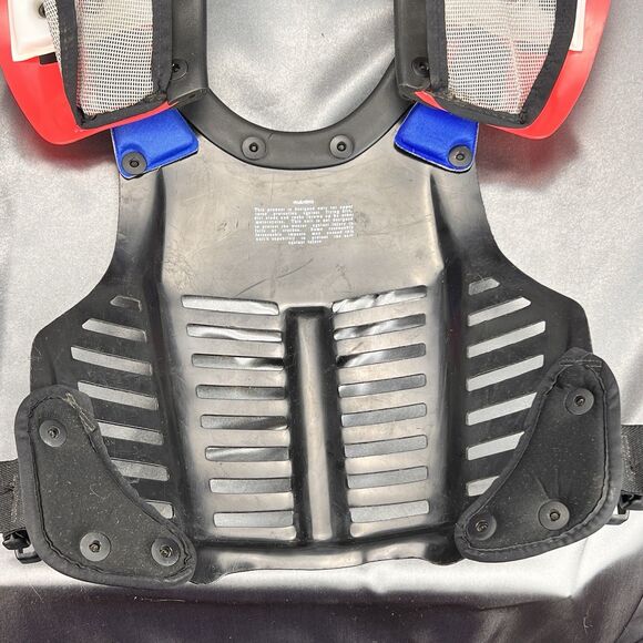 Vintage 90s HRP Flak Jak III Motocross Supercross Chest Protector Jr. Roost Neon - Picture 13 of 16